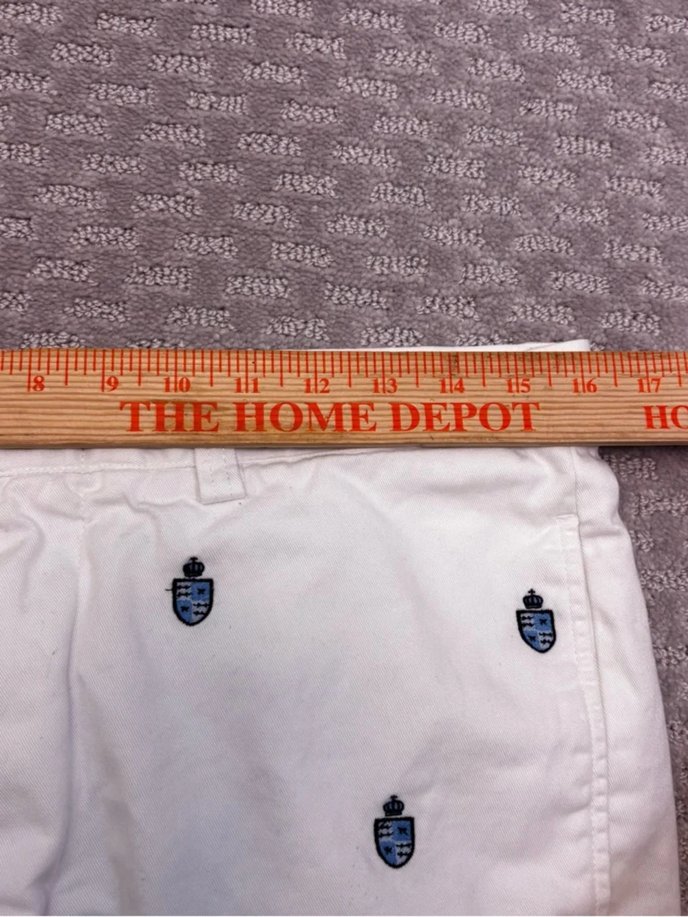 Polo Ralph‎ Lauren Straight Fit Chino Pants Embroidered Shields 32 X 30 White